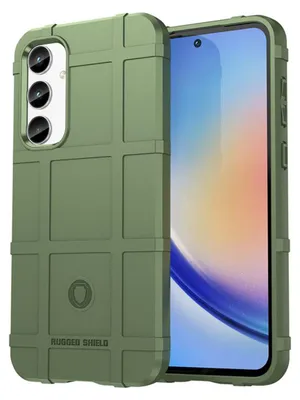 Productafbeelding van MobyDefend Hoesje - Geschikt voor Samsung Galaxy A35 - Rugged Shield TPU Backcover - Groen