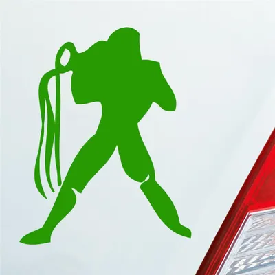 Produktbild von Auto Aufkleber Sternzeichen Wassermann PKW Car KFZ Roller 8x10 cm Hellgrün Sticker Heckscheibenaufkleber