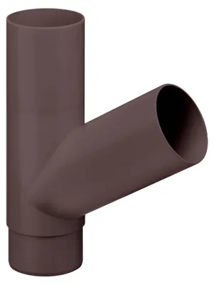 Produktbild von INEFA Abzweiger Fallrohr 60 Grad, PVC DN100/100 Dunkelbraun Zubehör Fallrohr Kunststoff, einfache Steckmontage,  Germany