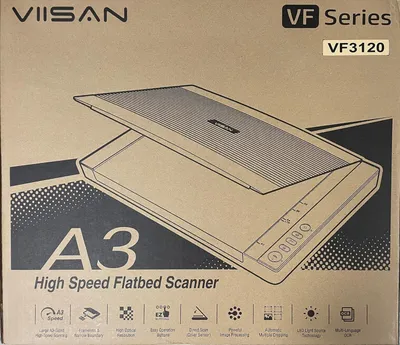 Imagen del producto de Software de procesamiento de imágenes VF3120, escáner de formato A3. Resolución máxima: 1200 x 1200 dpi. Incluye el software ViiScan para Windows. Controladores para software Mac