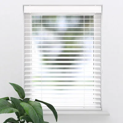 Produktbild von SOLUNA PVC-Jalousie Holzoptik weiß 120x130 cm