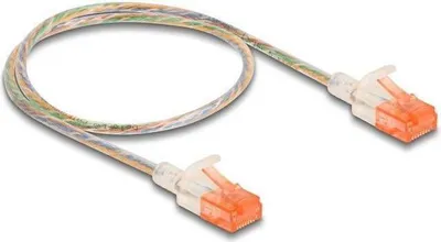 Imagen del producto de Cable de red RJ45 Cat.6A U/UTP, delgado, transparente, de 0,5 metros