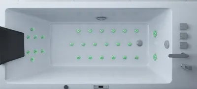 Produktbild von Whirlpool Indoor Spa Badewanne Whirlwanne VILLA ANTONELLI weiß 1800x 800 mm mit LED