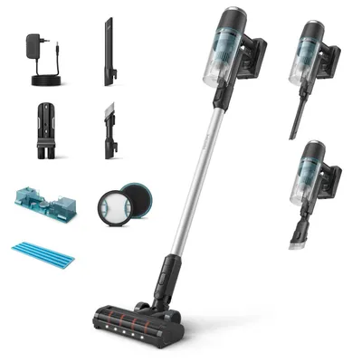 Produktbild von Philips Akku-Staubsauger der Serie 3000, Modell XC3133/01, 2-in-1-Bodenreiniger, 25,2 V, 60 Min., LED, beutellos