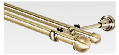Produktbild von Gardinenstange 19 mm 2-läufig Antik-Gold Metall, 200