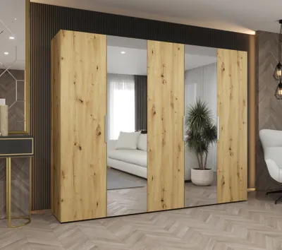 Obrázek produktu pro Šatní skříň 250 cm KUBRA - dub artisan / kašmír