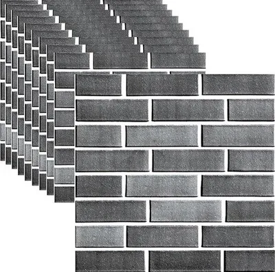 Productafbeelding van Famanu 3D wandpanelen, zelfklevend - grijs, 30 x 30 cm, 10 stuks