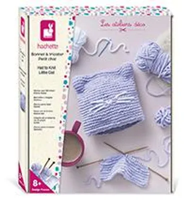 Produktbild von Janod Strickset Spielzeug - Katzenmütze Kreatives DIY Stricken