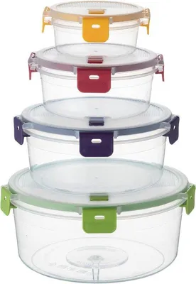 Produktbild von Airtight Plastic Food Storage Container Set BPA Free 300/800/1500/3000ml für den Küchengebrauch