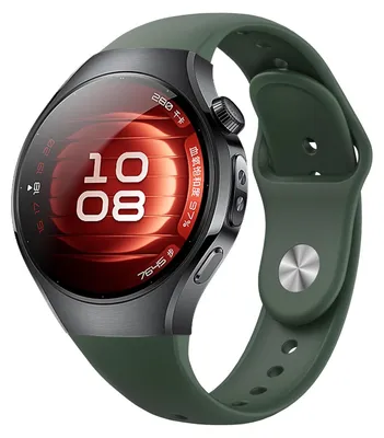 Image de Pour Huawei Watch 5 46mm Silicone fermoir inverse de remplacement Smart Watch Bracelet vert foncé