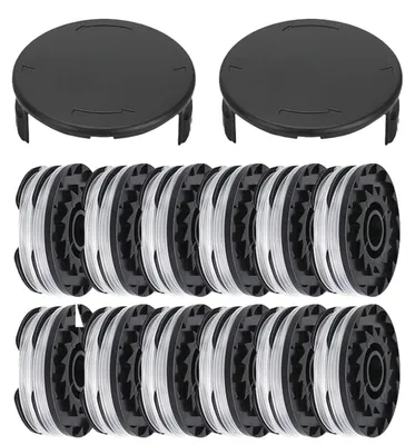 Produktbild von INF Fadenspulen-Set 12 Spulen + 2 Kappen – kompatibel mit Parkside PRTA 20-LI Serie