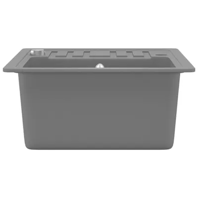 Obrázek produktu pro vidaXL Granitový dřez Single Bowl Grey