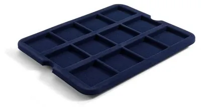 Produktbild von Mazzola Tableau für 12 Quadrum Münzkapseln, blau