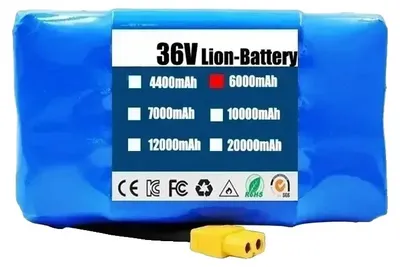 Obrázek produktu pro Nabíjecí lithium-iontová baterie, 36V, kapacita 4,4 Ah, 6000 mAh