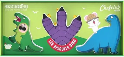 Zdjęcie produktu dla Foremki do ciastek dla dzieci z motywem dinozaurów, dla małych pomocników w kuchni