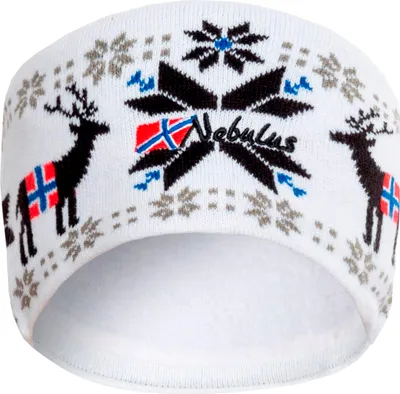 Zdjęcie produktu dla Opaska norweska Nebulus FRIDAY, stylowa opaska na głowę, ciepła i przytulna, P6130 - Uni , biała, rozmiar uniwersalny
