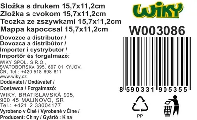 Zdjęcie produktu dla Teczka Z Zatrzaskiem 15,7x11,2 Cm