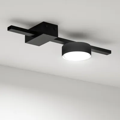 Immagine prodotto di LUMILED plafoniera plafoniera plafoniera plafoniera spot GX53 presa 230V plafoniera faretto a 1 luce per plafoniera faretto plafoniera luce interna faretto downlight nero lampada da parete rotonda