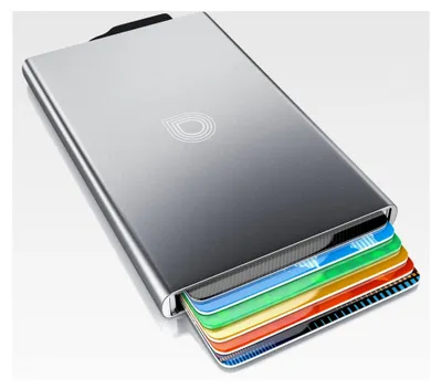 Produktbild von CSL - RFID Blocker Kartenetui - Aluminium Karten Schutzhülle - NFC RFID Abschirmung - Kreditkartenhülle - für bis zu 6 Karten, kompakt und stabil - sichere Aufbewahrung - Silber
