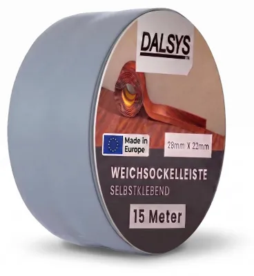 Produktbild von Dalsys Weichsockelleiste selbstklebend 15m Dunkelgrau