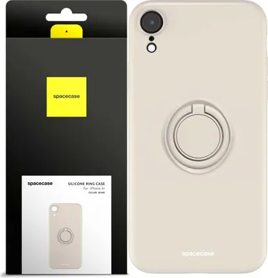 Obrázok produktu pre SPACECASE Silikónové puzdro s krúžkom pre iPhone Xr béžové