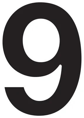 Produktbild von Hausnummer ''9'' Schwarz