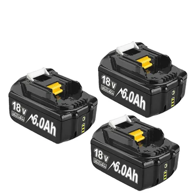 Obrázek produktu pro Náhradní baterie Makita BL1830, kapacita 6000 mAh, typ 18V Li-Ion, 3 kusy baterií 6,0 Ah