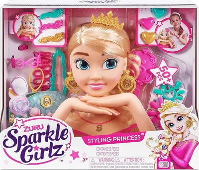 Produktbild von Zuru 10025 - Sparkle Girlz - Styling Princess - Frisierkopf mit Zubehör