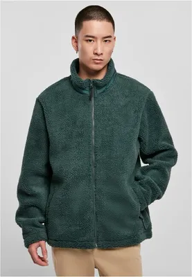 Obrázek produktu pro Bunda Urban Classics Basic Sherpa Jacket bottlegreen - S