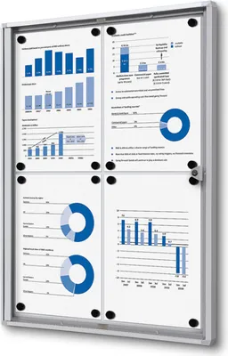 Produktbild von Showdown Schaukasten für Innen  Economy SCXS - 4x DIN A4 - Aluminium - Silber