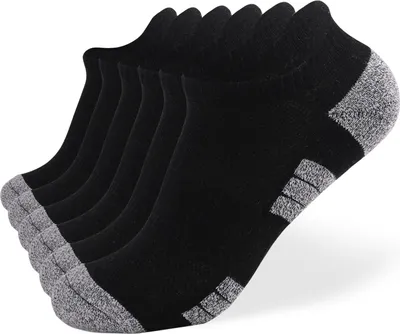 Produktbild von 6 Paar Sneaker Socken Damen Herren Sportsocken Gepolsterte Laufsocken, Atmungsaktiv Baumwolle Socken mit Frotteesohle Antirutsch bequeme kurze Socken 35-38