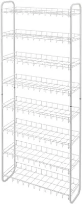 Immagine prodotto di Scaffale in metallo a 8 ripiani, argento, 23x64x165 cm