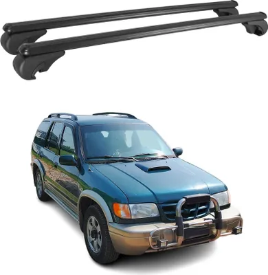 Produktbild von Dachträger für Kia Sportage 1993-2010 Gepäckträger Grundträger Alu Schwarz 2x