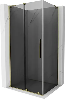 Produktbild von Mexen Velar L Duschkabine Schiebetür 120 x 90 cm, Graphit, Gold - 871-120-090-43-50