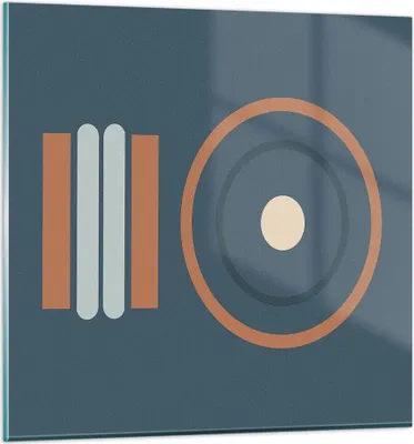 Produktbild von Bilder auf glas - Einteilig - Abstrakt modern Muster - 40x40cm - Glasbilder - Wandbilder - Bilder - zum Aufhängen bereit - Wanddekoration aus Glas - Glas Bilder - Wandbild auf Glas - GAC40x40-4567