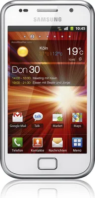 Produktbild von Samsung GT-I9001 Galaxy, 10,16 cm (4"), 480 x 800 Pixel, AMOLED, 1,4 GHz, 512 MB, 512 MB