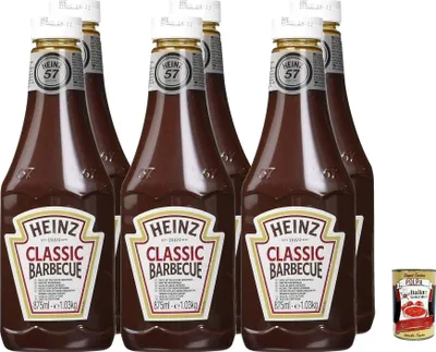 Produktbild von Classic Babeque, BBQ sauce, Mit einem leicht geräucherten, aber sehr empfindlichen Geschmack, 6x 875ml + Italian Gourmet polpa 400g