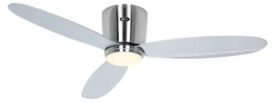 Zdjęcie produktu dla Energooszczędny wentylator sufitowy z oświetleniem LED i pilotem Eco Plano II 112 cm chrom
