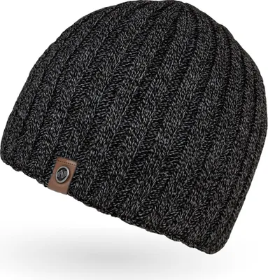 Produktbild von Herren Beanie Wintermütze Strickmütze Rippstrick Neverless® dunkelgrau-melange