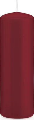 Produktbild von Stumpenkerzen Bordeaux 150 x Ø 48 mm, 24 Stück, russarm, tropffrei, hochwertiger Docht