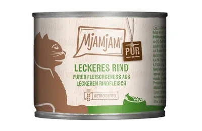 Image de MjaMjaM, nourriture humide pour chats, boeuf, 200g