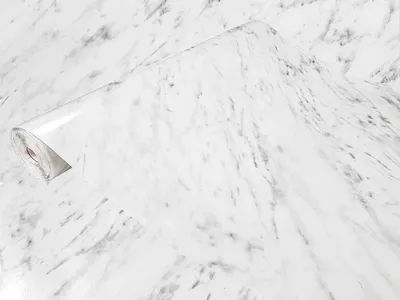 Produktbild von DecoMeister Selbstklebende Folie nach Maß – Klebefolien in Holzoptik – Marmoroptik – Möbelfolie – Lederoptik – Einfarbig – 90x25 cm Carrara Grau