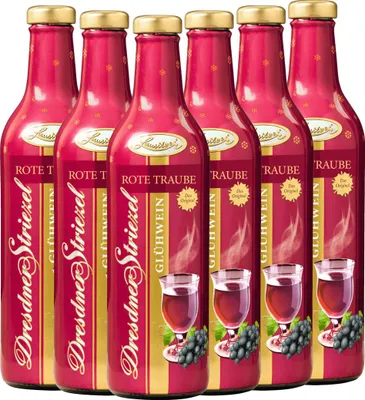 Produktbild von 6x Vorteils-Weinpaket Dresdner Striezel Glühwein rote Traube - Lausitzer
