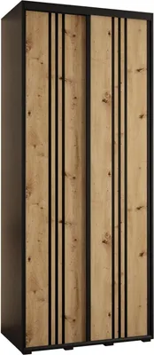 Produktbild von MEBLE KRYSPOL Davos 6 Schrank, zwei Türen - 235,2x100x45 cm - Schwarz Artisan Schwarz