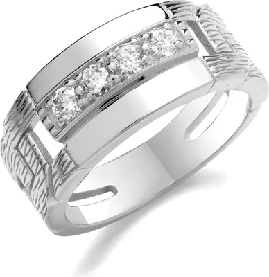 Produktbild von Atemberaubender 925 Sterling Silber Herren - Ring mit Zirkonia, 60 (19.1); TRS36416RSS