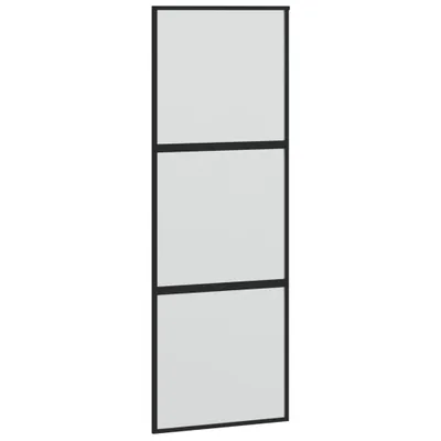 Produktbild von vidaXL Schiebetür Schwarz 76x205 cm Hartglas und Aluminium