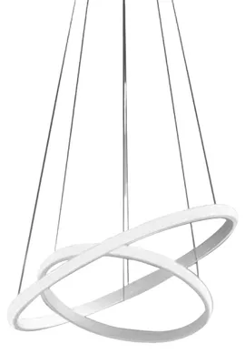 Obrázek produktu pro Moderní závěsné svítidlo Iole Satin White Aluminium and Silicone Led 2 Lights 42W