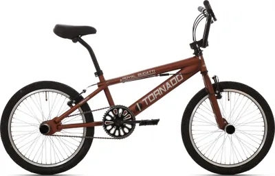 Produktbild von Royal Freestyle BMX 20 Bugatti - dunkelbrauner Matt Schwarz mit schwarzen Reifen