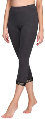 Produktbild von Merry Style Damen 3/4 Leggings MS10-290(Dunkelmelange, M)