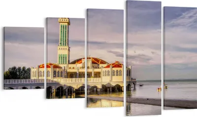 Produktbild von Bild auf Leinwand - Leinwandbild - Architektur asien gebäude kultur - 100x60cm - Wand Bild - Wanddeko - Leinwanddruck - Bilder - Kunstdruck - Leinwand bilder - Wandkunst - EG100x60-2119